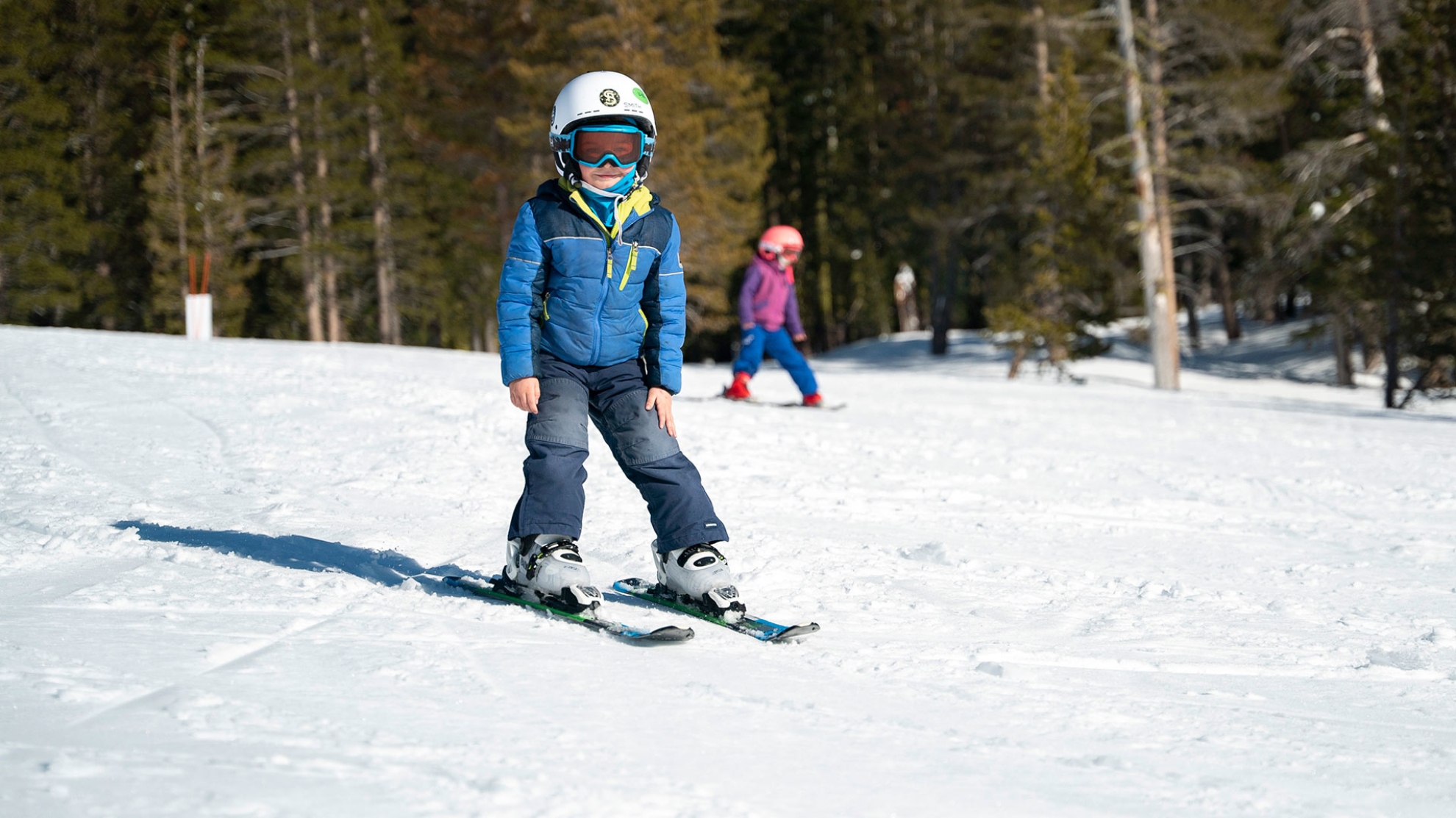 Child skier enjoying a lesson at Sugar Bowl Resort.